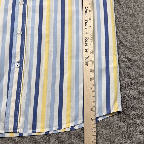 Samuel Windsor Shirt Adult Medium Button Up Striped Short Sleeve Casual Men's - Picture 12 of 14